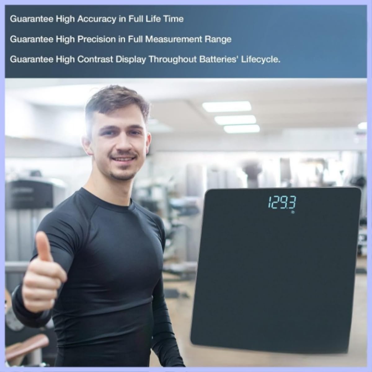 Digital Body Weight Bathroom Scale – High Precision Technology, Clear LED Display, Step-On Function, Batteries Included, Trusted Weighing - Image 2