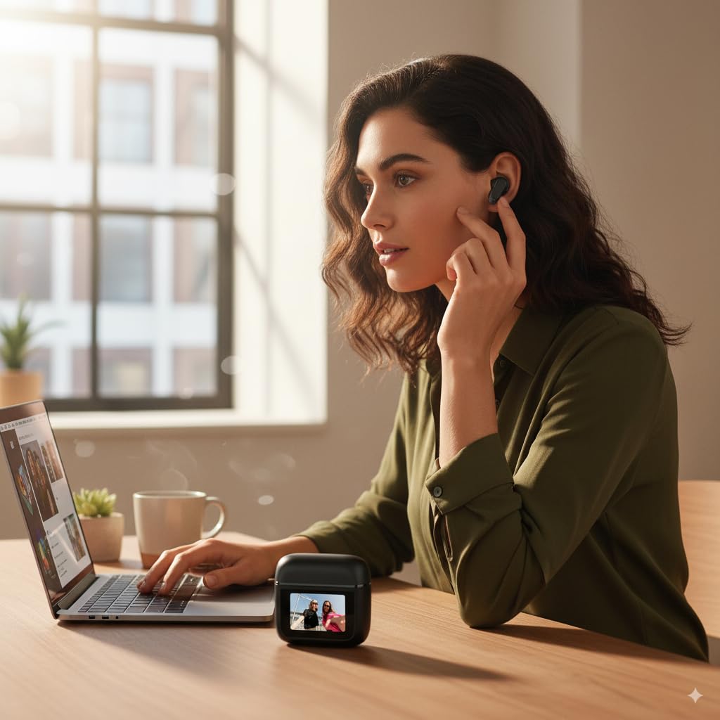 Wireless Noise Cancelling Earbuds with Smart Charging Case, True Adaptive ANC, Deep Bass, Bluetooth 5.3 Headphones, Immersive Spatial Audio, Touch Control, Long Battery Life - Image 3