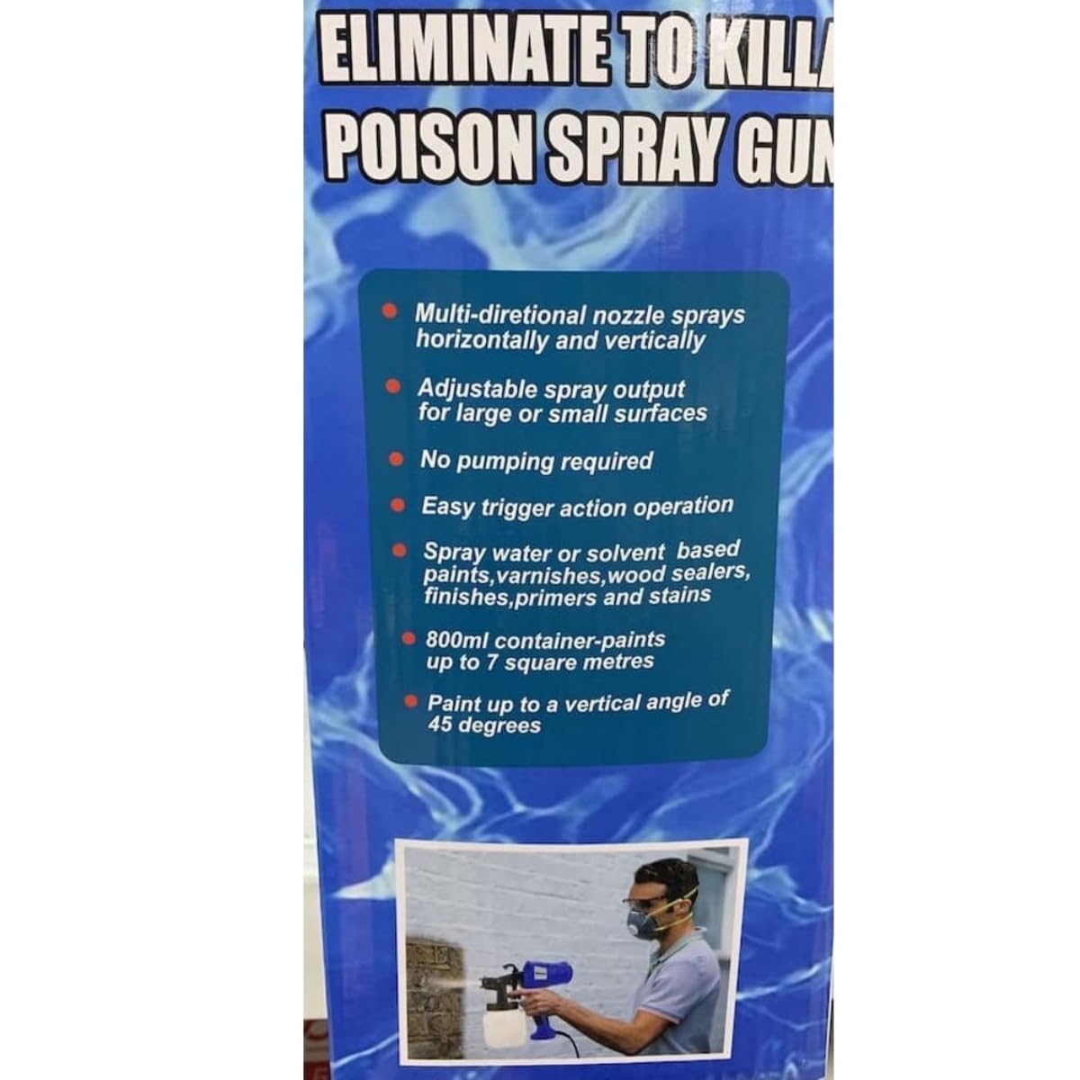 Electric Spray Gun with 3 Adjustable Nozzles, 1000ml Removable Tank, High-Speed Paint Sprayer for Walls, Fences, Cars, Furniture - Fast Charger, 700ml/min Output, 3 Spray Patterns for Home Painting - Image 2