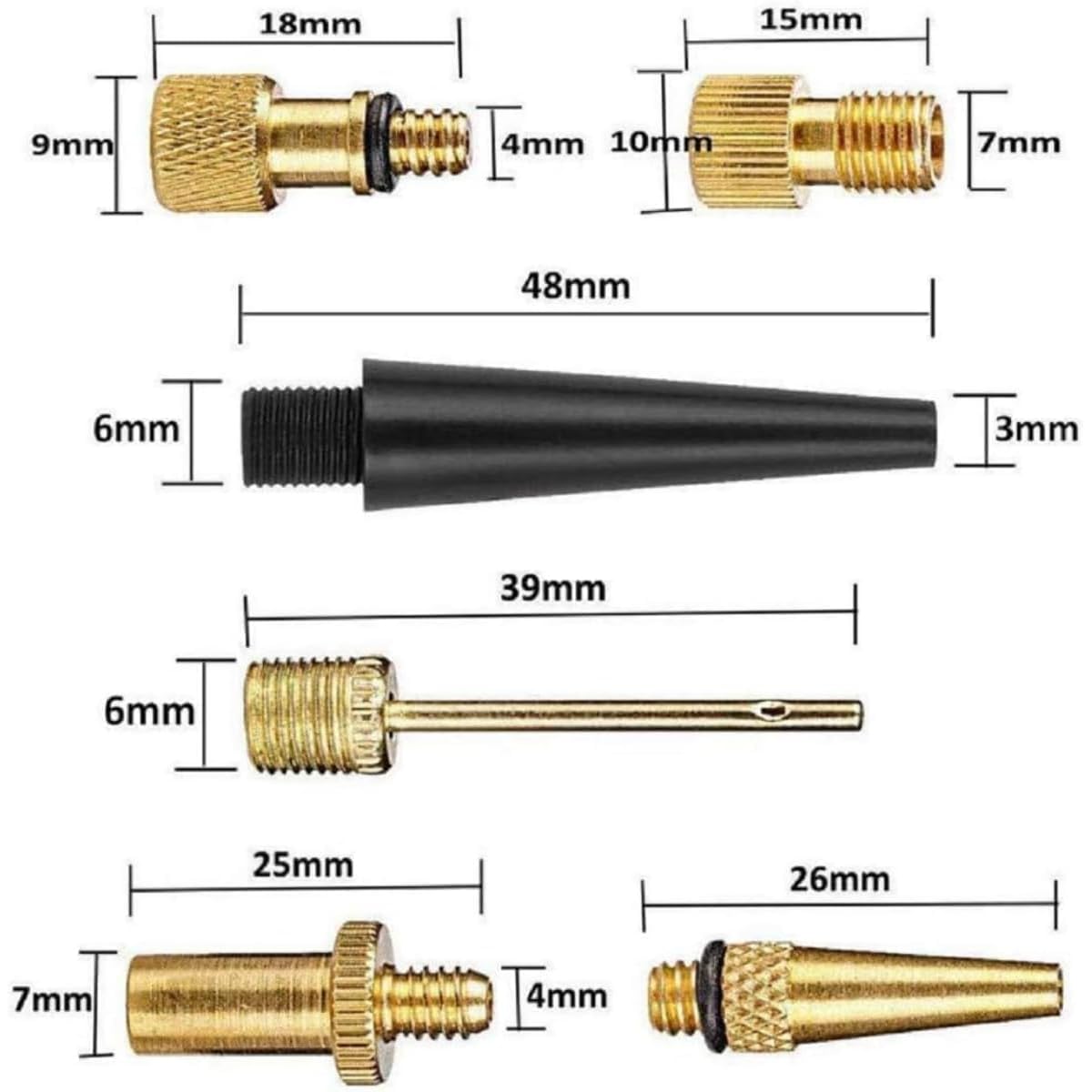Bike Pump Adapter Set / 15pcs Universal Valve Kit, Compatible with Presta, Schrader & Woods Valves, Fast Inflation, Leak-Free Seal, Fixes Air Loss Instantly, Perfect for Bikes, Balls & Inflatables - Image 2