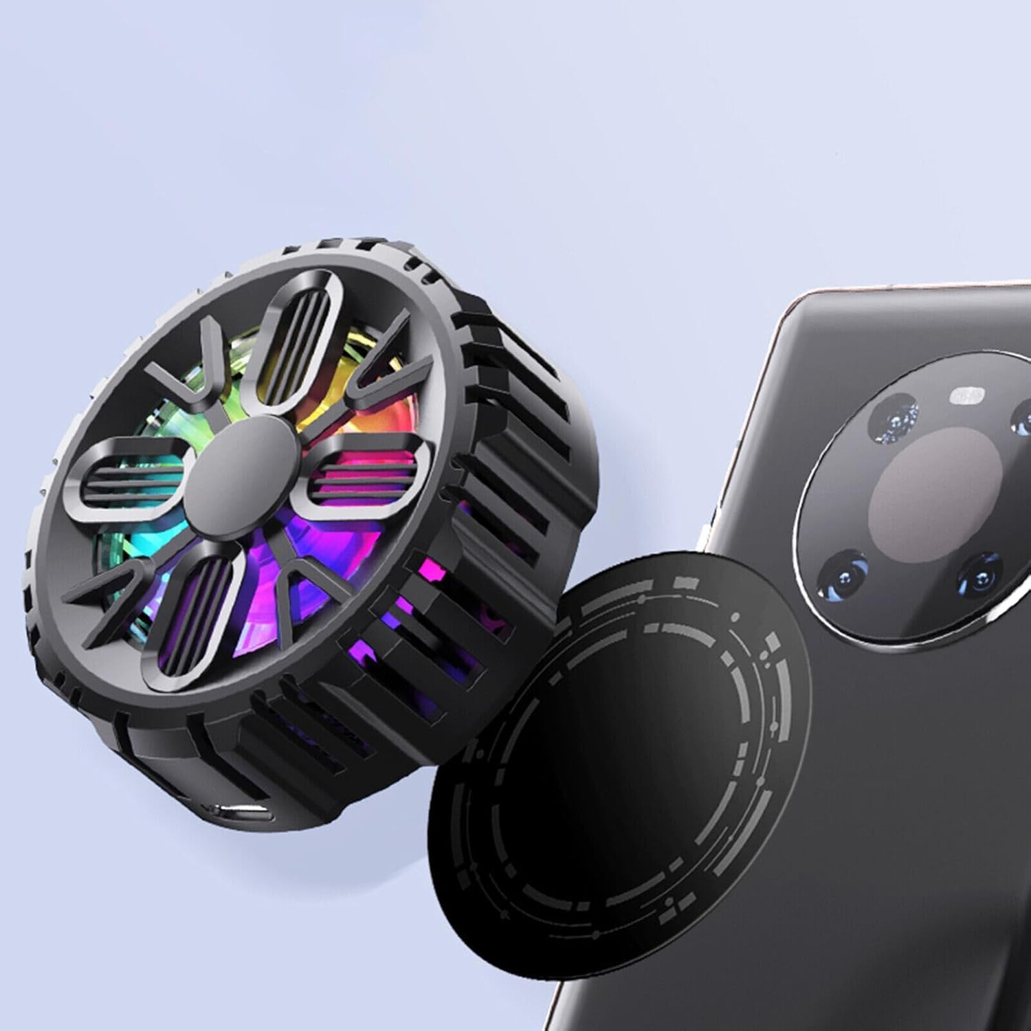 Magnetic Smartphone Cooler – Rechargeable Semiconductor Cooler with RGB LED, Temp Display & 30×30 mm Cooling Plate – For Gaming & Live Streaming - Image 5