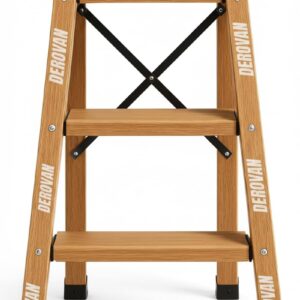 3‑Step Aluminum Folding Ladder – Wide Anti‑Slip Pedals, U‑Shape Handgrip, Lightweight & Compact, 330 lb Capacity, Multi‑Functional Step Stool