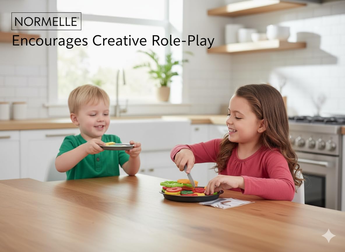 Pizza Play Food Set for Kids, Pretend Kitchen Cooking Toy with Sliced Pizza, Toppings, Dessert, Drinks, Cutlery, Tray, Pizza Box and Order Card, Role Play Food Toy for Boys and Girls Age 3+ - Image 4