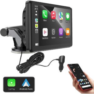 Upgrade Your Ride: Wireless Apple CarPlay & Android Auto | 7" Touch Screen Car Stereo | Bluetooth Handsfree, Mirror Link, Real-time Navigation | Easy Installation for RVs, Trucks, Vans