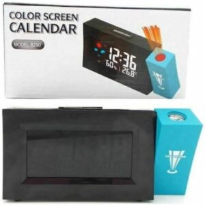 Digital Color Screen Alarm Clock with Voice Activation/Thermometer, Humidity Display, Weather Forecast, Stylish, Modern, and Multifunctional for Bedroom, Home Office/Perfect