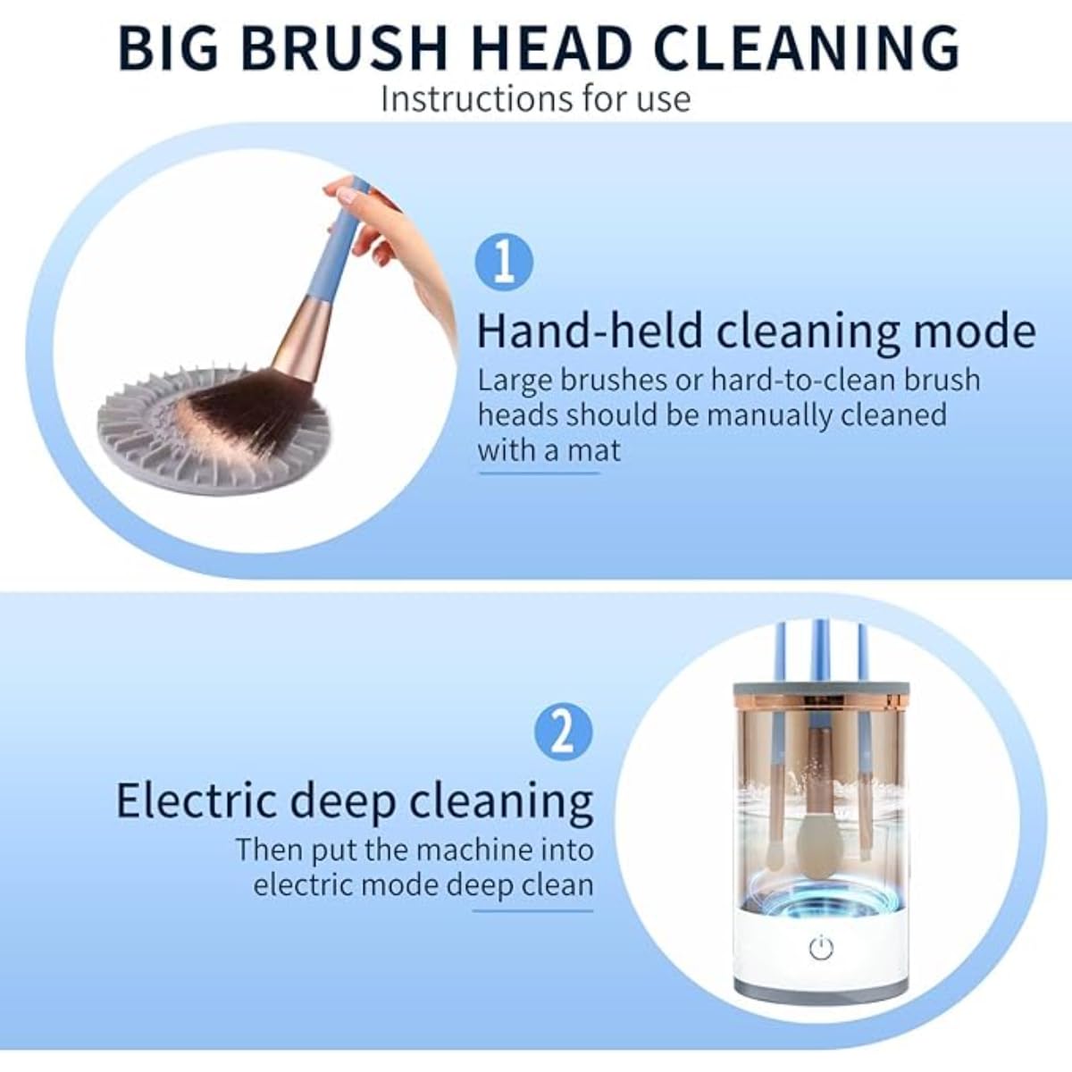 Electric Makeup Brush Cleaner Machine, Sonic Vibration, Deep Cleaning, Automatic & Manual Modes, Fast, Efficient Clean, Dry for Flawless Skin, USB Powered, Portable, Ideal Gift for Beauty Lovers - Image 5