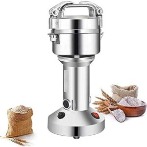 Electric Grain Grinder Mill/High-Speed Stainless Steel Pulverizer for Dry Herbs, Spices, Flour & Cereals/Upgrade Home & Commercial Grinding Machine
