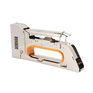 Heavy‑Duty Manual Hand Tacker (13/4 – 13/6 – 13/8 mm Staple Gun, Stainless Steel Body, R23‑1008F Series, Spring‑Return Grip, Compact & Lightweight for Framing, Upholstery, DIY)