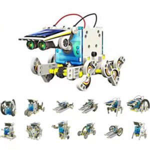 14-in-1 Solar Robot Kit, STEM Educational Toy Set for Kids, Build, Learn, and Play, 190-Piece Robotics Experiment Puzzle Assembly, Engineering Toys for Creativity Development, Perfect Learning Gift