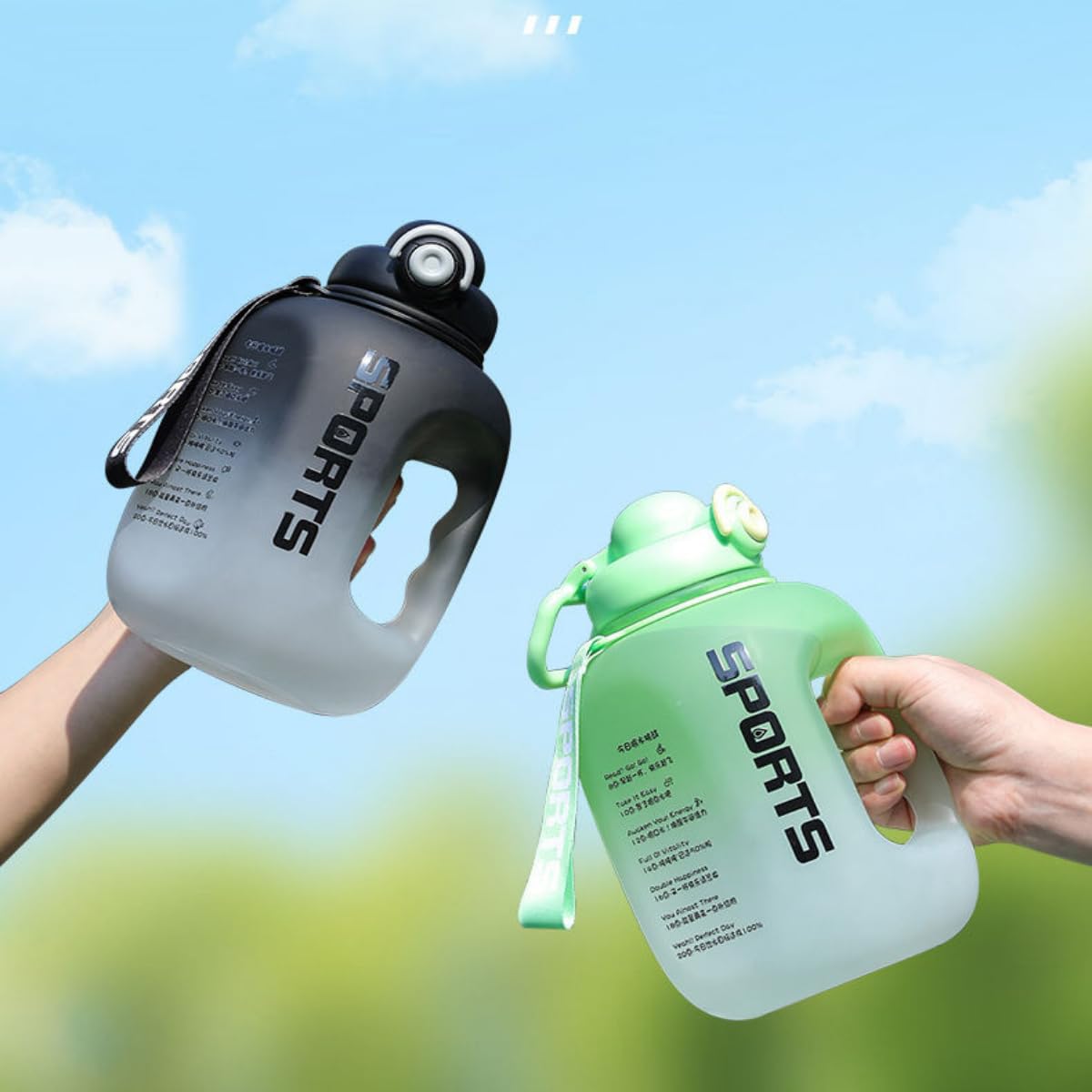 Large-Capacity Outdoor Plastic Water Bucket with Carry Handle/Frosted, High Temp Resistant, Perfect for Camping, Fitness, Kids, Dogs - Blue Bucket with Hook, Heater, Hanger