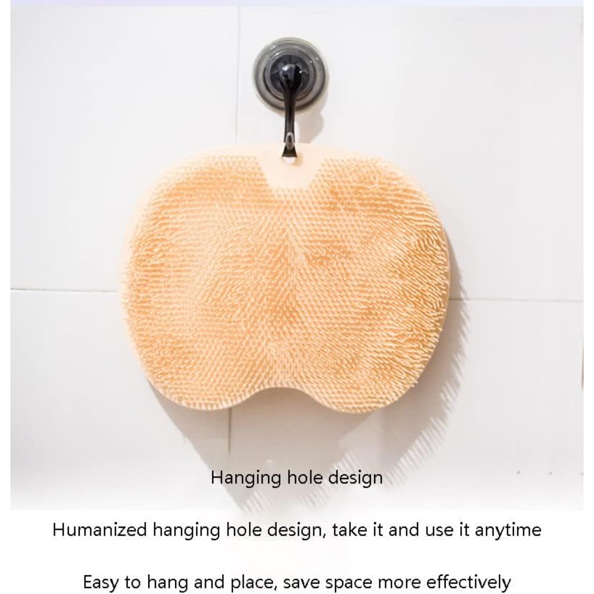 Generic Pink Shower Foot & Back Scrubber Massage Mat, Non-Slip Suction Cups, Improve Circulation & Pain Relief, Silicone, Multifunctional Body Massager, Easy-to-Use Home Spa Tool - Image 4