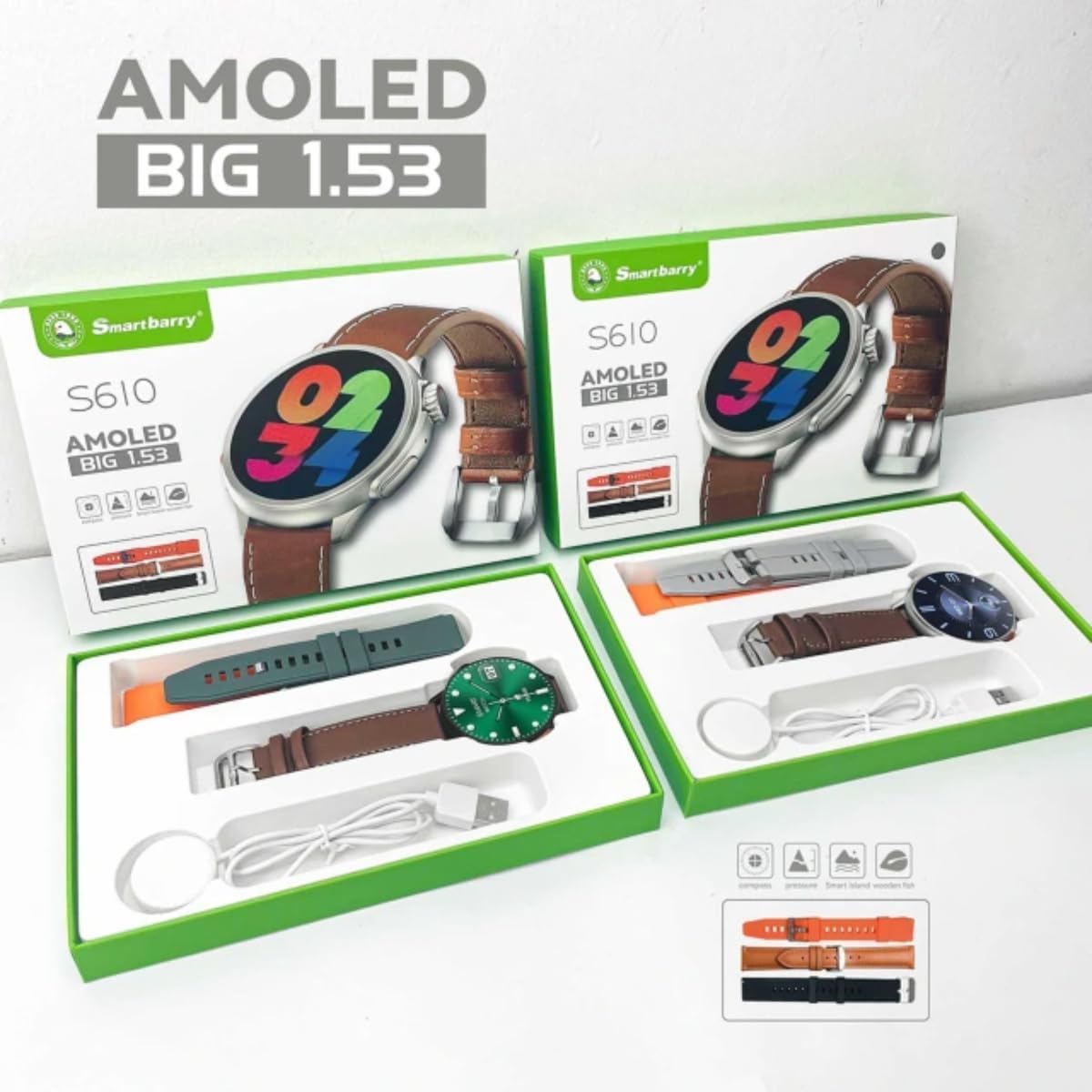 Ultra-Thin Smartwatch, Advanced Fitness Tracking, GPS, BT Call, Water-Resistant, Long Battery Life, Stylish Black, Orange Design - Image 4