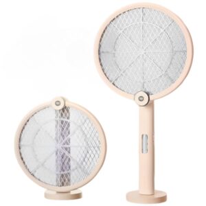 Electric Fly Swatter Bug Zapper Racket | USB Rechargeable Mosquito Killer | Purple Light | Indoor Outdoor Pest Control | Foldable Design | mosquito bat | Safety Mesh insect killer electric
