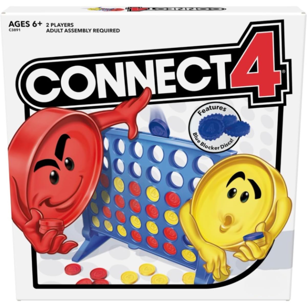 ZAMZIN Connect Strategy Board Game for Kids Ages 6+ | 2 Player Logic Game with Blocker Disc | Fun Indoor Toy for Boys & Girls | Classic Disc Drop Puzzle Game | connect 4 board game for family play - Image 2