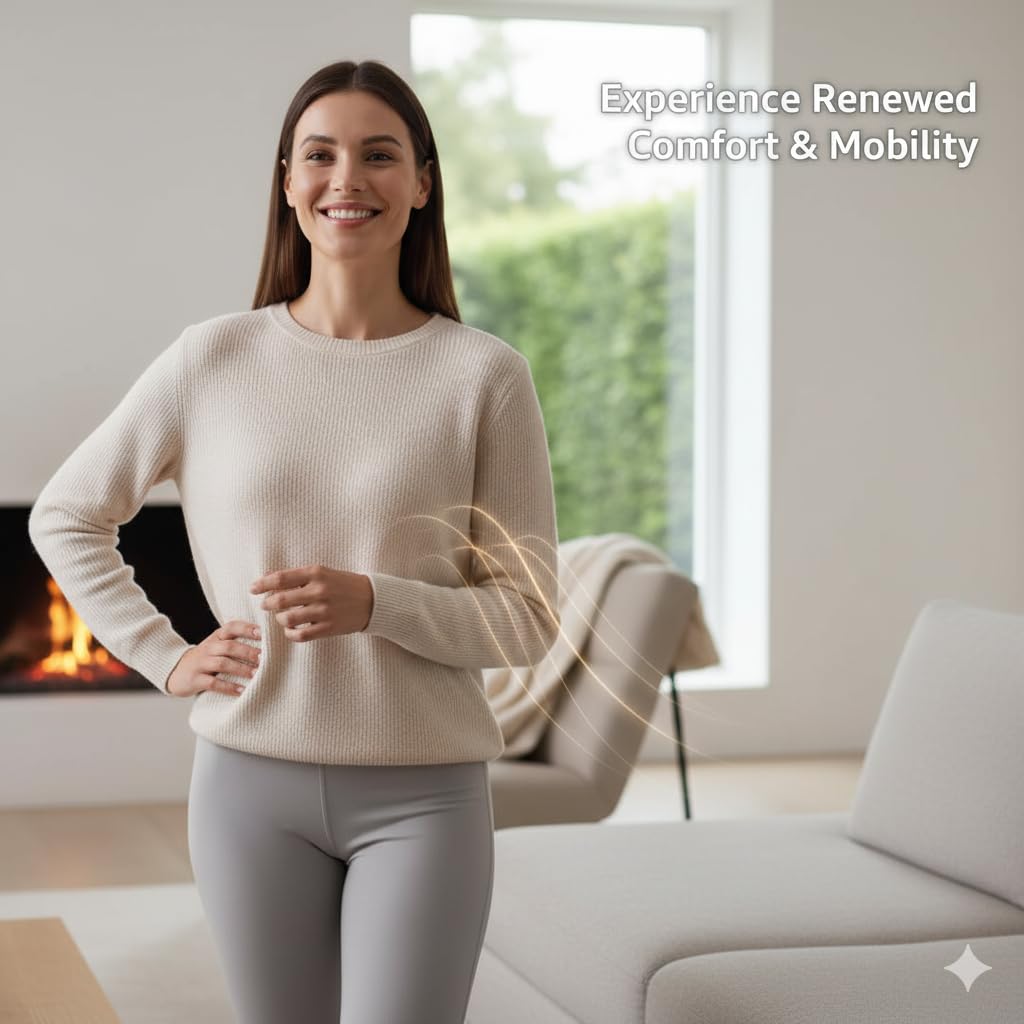 Smart Knee Massager – Triple Therapy: Heat (40–45 °C), 3 Vibration Levels & Hand-Mimic Massage | USB Rechargeable, LED Touch Control, Portable Relief - Image 4