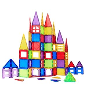 Magnetic Tiles 101 PCs Set Large Size Building Blocks for Kids Box, Creative DIY Construction Kit for Boys and Girls, Toddlers, Children magnets toys toys with magnets magna magnetic tiles