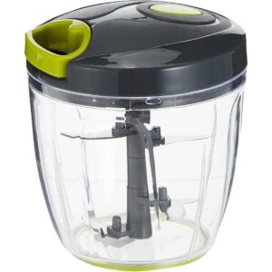Pull Chopper & Blender 5 Sharp Blades, 900ml, Multi-Color | Effortless Manual Food Processor for Chopping & Mixing