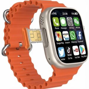 C92 Max Fitness Smart Watch with Bluetooth Calling, Sports Modes, HD Display & Stylish Orange Design