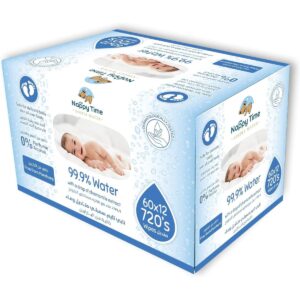 Baby Wipes 99.9% Pure Water with Chamomile Extract/Fragrance, Alcohol & Paraben Free/Hypoallergenic, Dermatologically Tested for Newborns, Gentle, Soft Cleansing Wipes for Babies & Kids