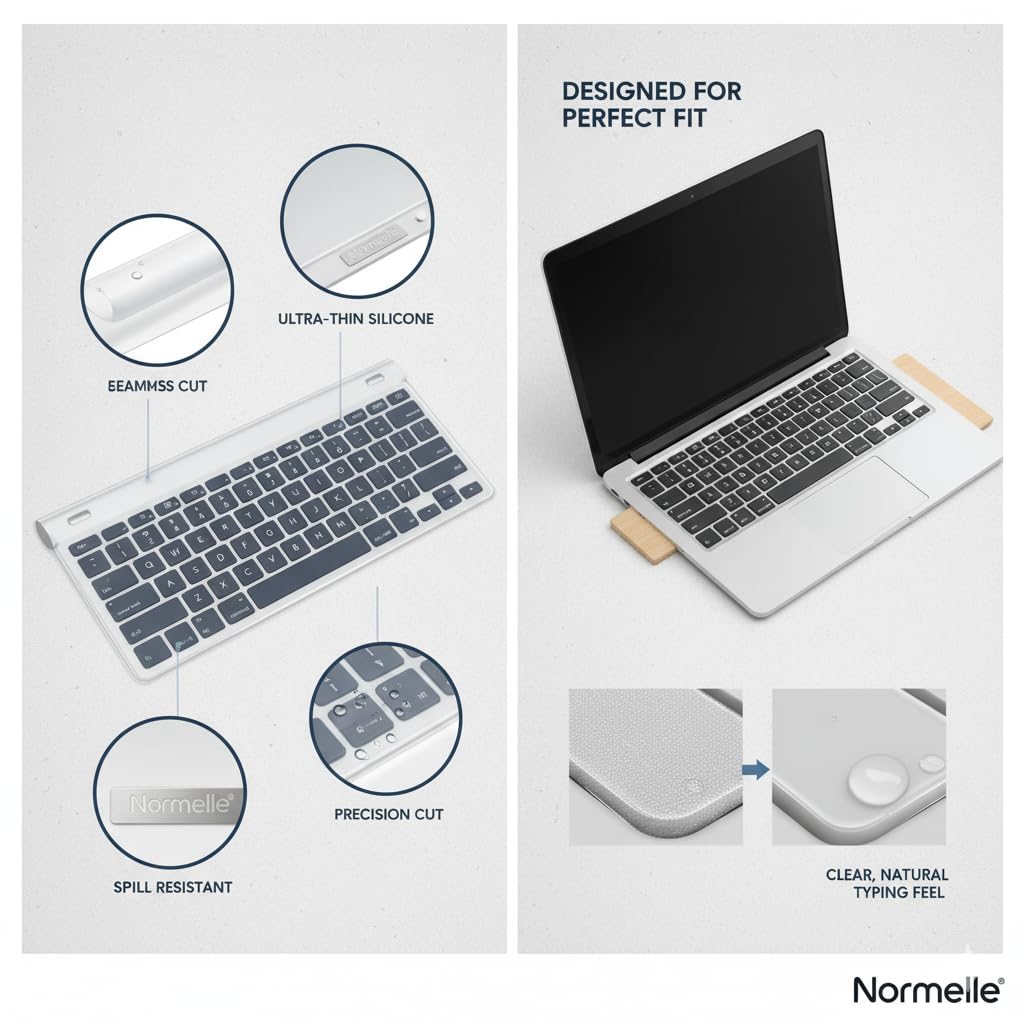 Universal 15.6" Laptop Silicone Keyboard Protector Skin – Transparent Dust Cover and Spill Guard for Notebook Keyboards – Washable Thin Soft Keyboard Guard for 15.6 Inch Laptops - Image 5