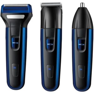 3-in-1 Rechargeable Men's Grooming Kit: Hair Clipper, Trimmer, Nose Hair Trimmer with LED Display - Precision Shaving, Nil-Gapped T-Blade, USB Cordless, Easy to Clean for Men’s Complete Groomin