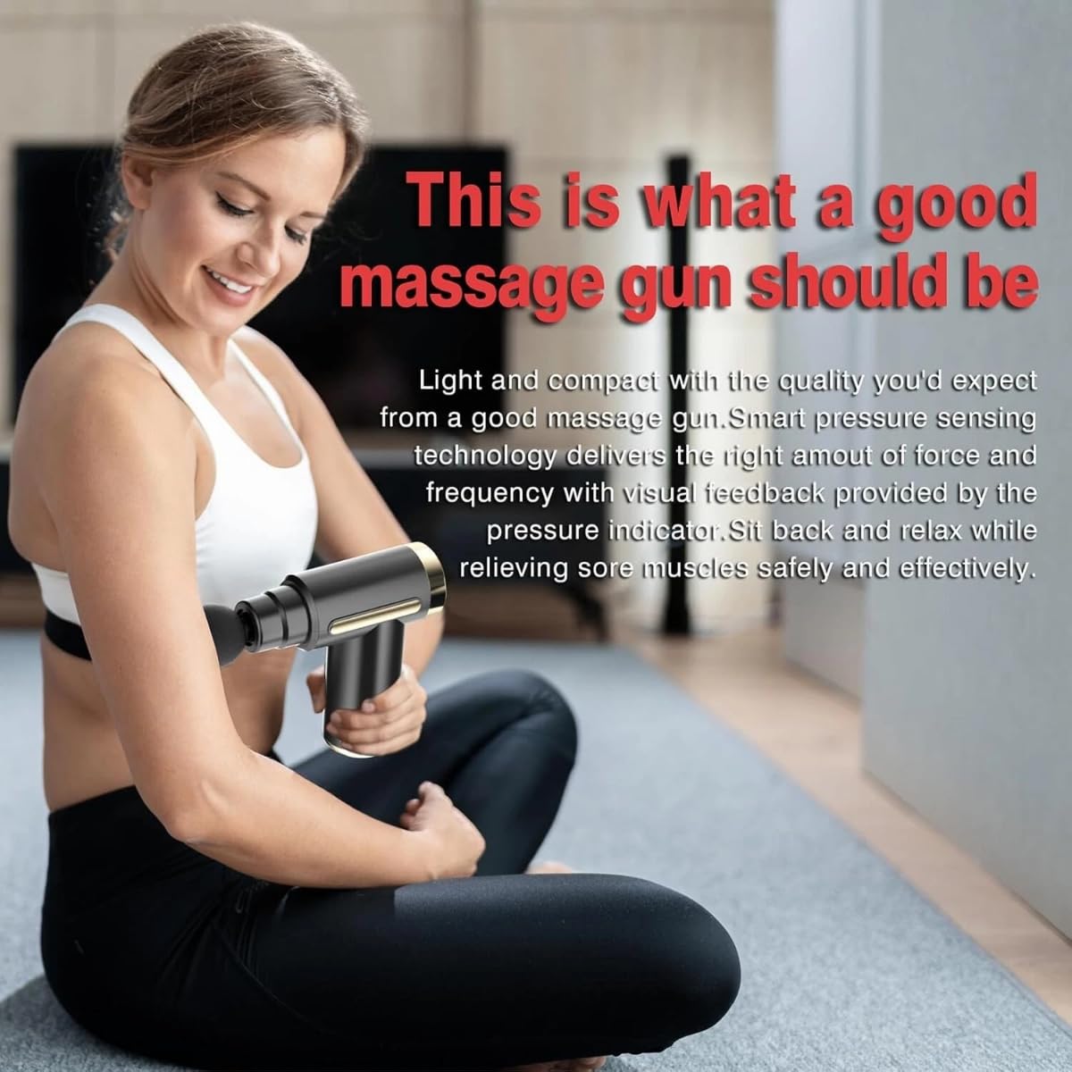 Handheld Massage Gun Deep Tissue – 6 Adjustable Speeds, 4 Massage Heads, Cordless & Rechargeable, Relieves Pain & Muscle Tension, Perfect for Athletes & Daily Recovery – Compact, Quiet & Powerful - Image 3