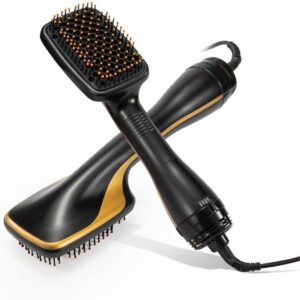 Professional Hair Dryer Brush & Hot Air Styler Ceramic/Brush for Fast Drying, Frizz Control, and Shine, Adjustable Heat Settings, Ergonomic Design, Anti-Static, Salon Quality