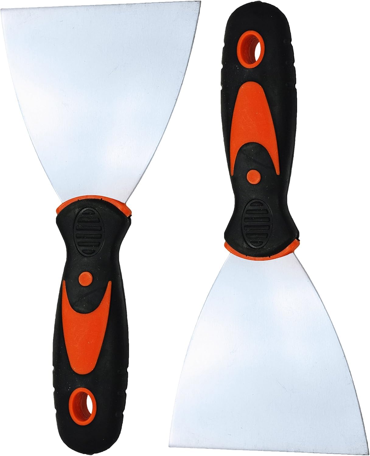 Set of 2 Heavy-Duty 3″ Metal Scrapers – Durable Alloy Blade with Soft-Grip Ergonomic Handle for Paint Removal, Putty, Adhesive & DIY Use