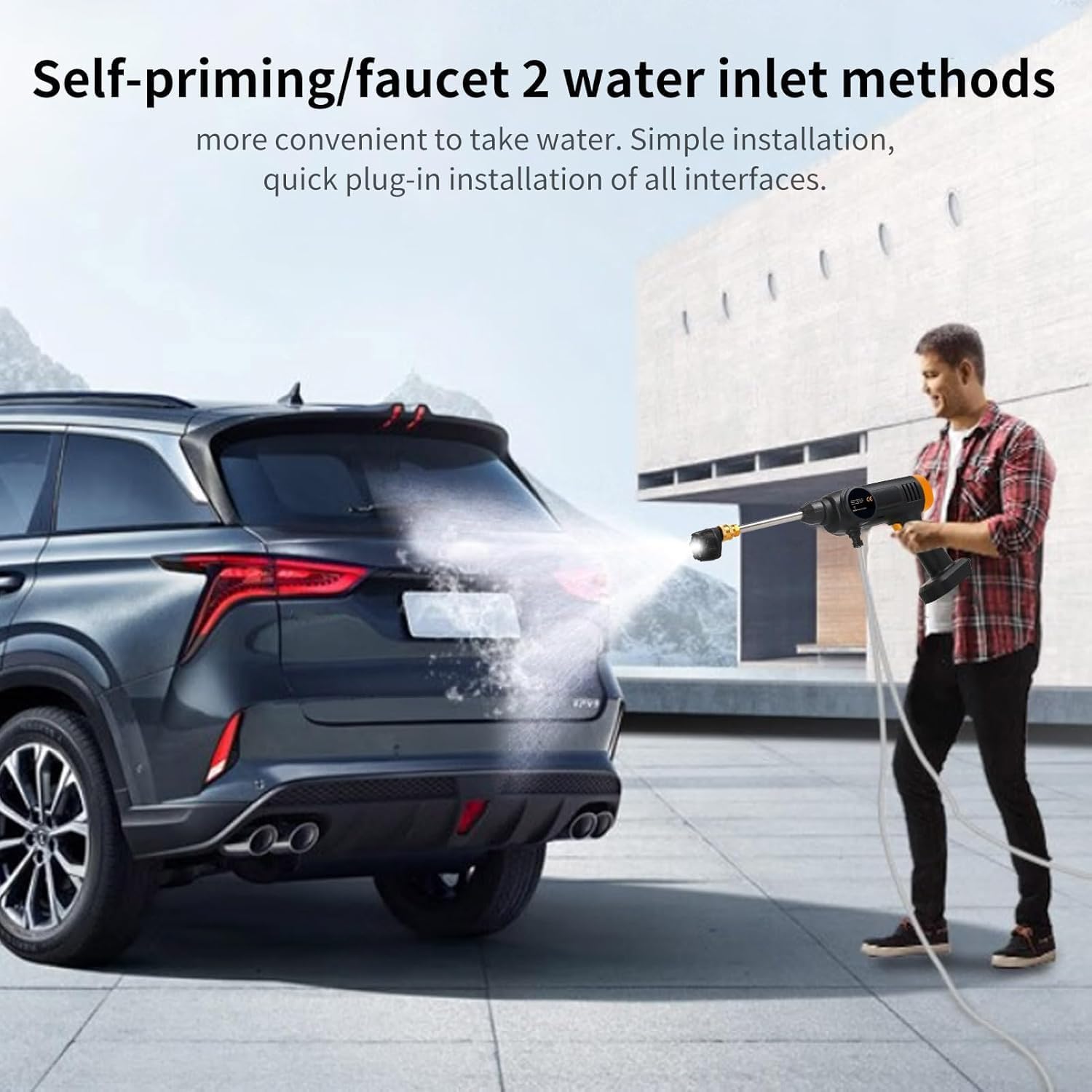 Portable Car Washer – Cordless 48V Jet Sprayer – 30Bar Pressure, Rechargeable 25000mAh Battery, Multi-Nozzle Water Gun, Power Wash for Bikes, Driveways, Fences, Outdoor & Home Cleaning - Image 4