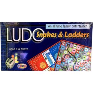 Magnetic Ludo Snakes and Ladders Board Game Set/Portable Travel-Friendly Game for Kids & Adults, Unisex, Classic Family Fun, Folding Design, Indoor/Outdoor Party Game, Compact & Lightweight.