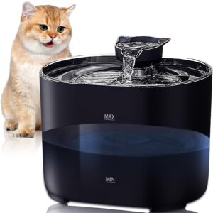 Automatic Cat Water Dispenser – Filtered Pet Drinking Fountain for Cats Dogs – Ultra-Quiet Motor – Fresh Clean Water Supply – Large Capacity Bowl for Multi-Pet Homes, Easy Maintenance