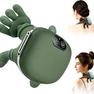 Siaasoo Neck Massager - for Pain Relief Deep Tissue, Real Touch Portable Electric Bionic Hand Shiatsu Cervical Head & Back Massager Pillow for Muscle Relaxation