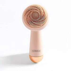 Silicone Face Scrubber Electric Cleanser with 4 Modes – Gentle, Pulsating, Massage, Deep Clean – Battery Powered Facial Massager for Radiant Skin, Collagen Boost, and Makeup Dirt Removal