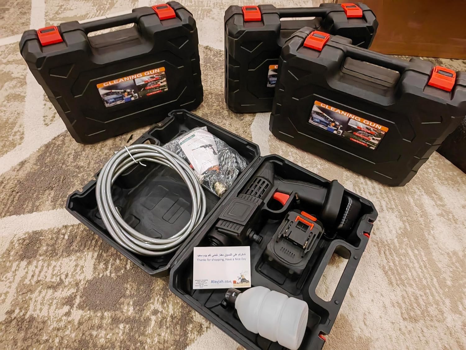 Portable Car Washer – Cordless 48V Jet Sprayer – 30Bar Pressure, Rechargeable 25000mAh Battery, Multi-Nozzle Water Gun, Power Wash for Bikes, Driveways, Fences, Outdoor & Home Cleaning - Image 2