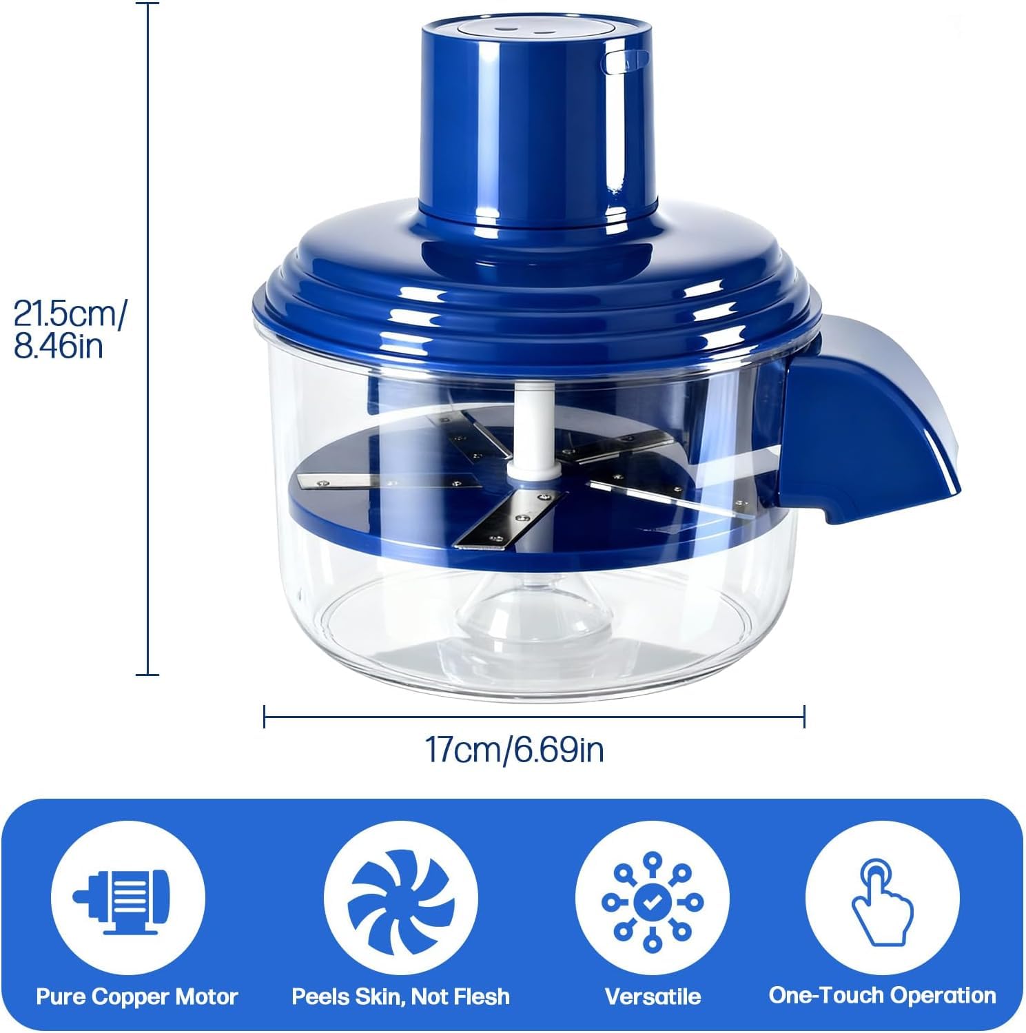 Automatic Garlic Peeling Machine,Electric Peeling Machine for Grape,Automatic Garlic & Cherry Tomato Peeler Skin Remover Tool for Small Fruits,Efficient Peeling Kitchen Gadget for Home Use (Blue) - Image 5