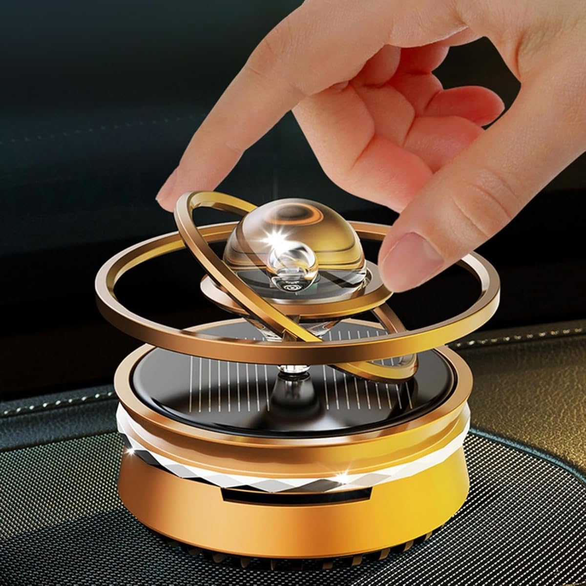 Oil Diffuser/Solar-Powered Auto-Rotating Odor Eliminator, Long-Lasting Cologne Fragrance, Home & Office Aromatherapy, Car Interior Decor Accessory for Men & Women - Image 6