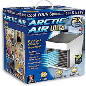 Air Conditioner/Evaporative Cooler with Hydro-Chill Technology/Whisper-Quiet, Energy Efficient, Freon-Free, Bedroom, Office, Living Room, Compact, Easy Setup, Affordable AC