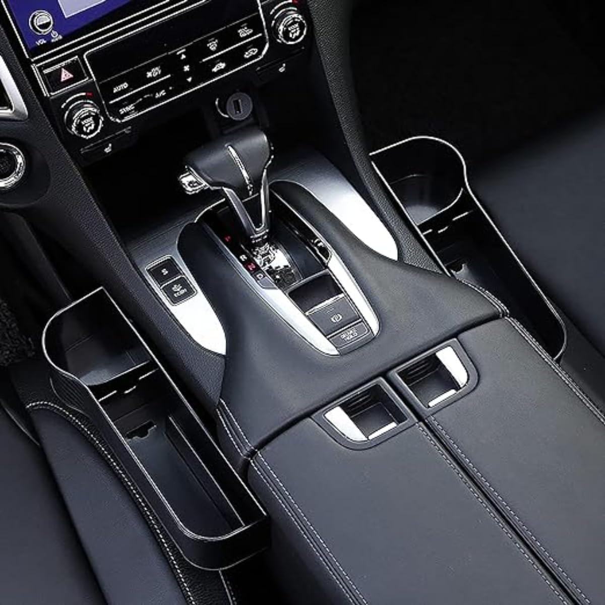 Generic Car Seat Gap Filler Organizer, Maximize Car Storage, Multifunctional Console Side Pouches, USB Charger, Say Goodbye to Clutter, Premium ABS Material, Easy Install, Stylish Design - Image 3