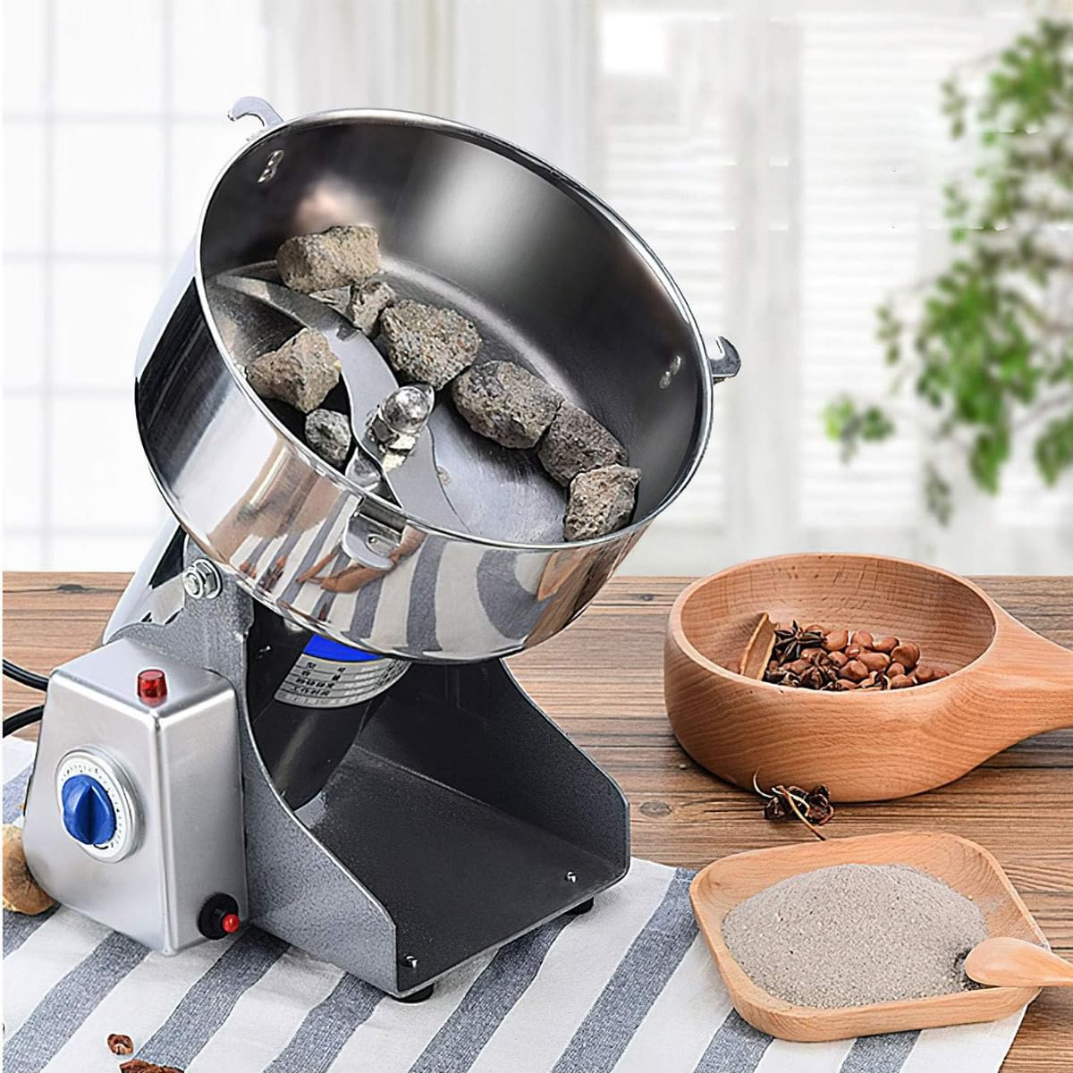 Household Small Crusher Grains Dry Grinding Machine, 800g Stainless Steel High-Power Spice Mill, Electric Grain Grinder for Home/Restaurant/Hotel/Clinic. - Image 3