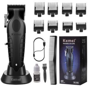 Gonaar Professional Hair Clippers for Men – Corded/Cordless Hair Cutting Kit with T-Blade, Beard Trimmer, USB Rechargeable Barber Clippers (Black)