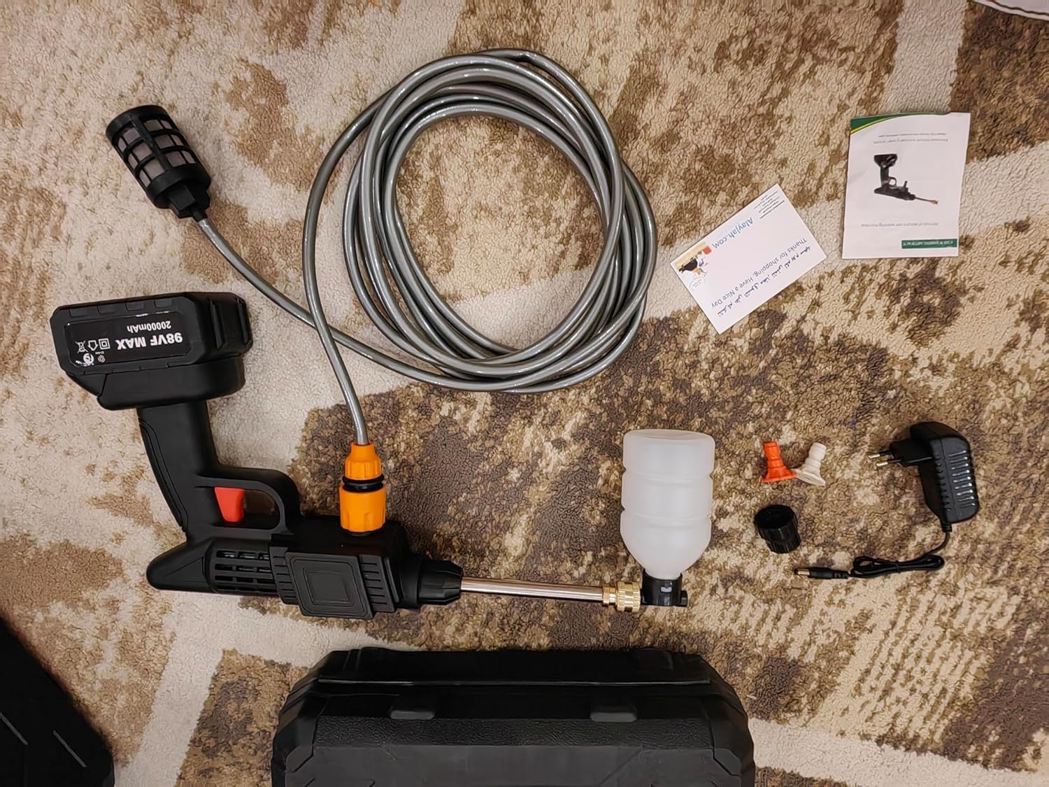 Portable Car Washer – Cordless 48V Jet Sprayer – 30Bar Pressure, Rechargeable 25000mAh Battery, Multi-Nozzle Water Gun, Power Wash for Bikes, Driveways, Fences, Outdoor & Home Cleaning - Image 5