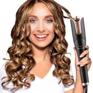 Hair Curler Automatic – Auto Curling Iron Ceramic – Adjustable Heat Levels, Burn-Proof Barrel, Long-Lasting Curls, Tangle-Free Spin, Quick Styling for Busy Mornings