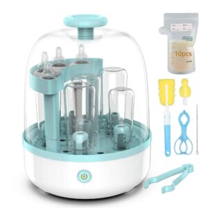 Compact Baby Bottle & Pacifier Sterilizer – 99.99% Germ-Free Steam Cleaner with BPA-Free Build, Large Capacity & Travel-Friendly Design