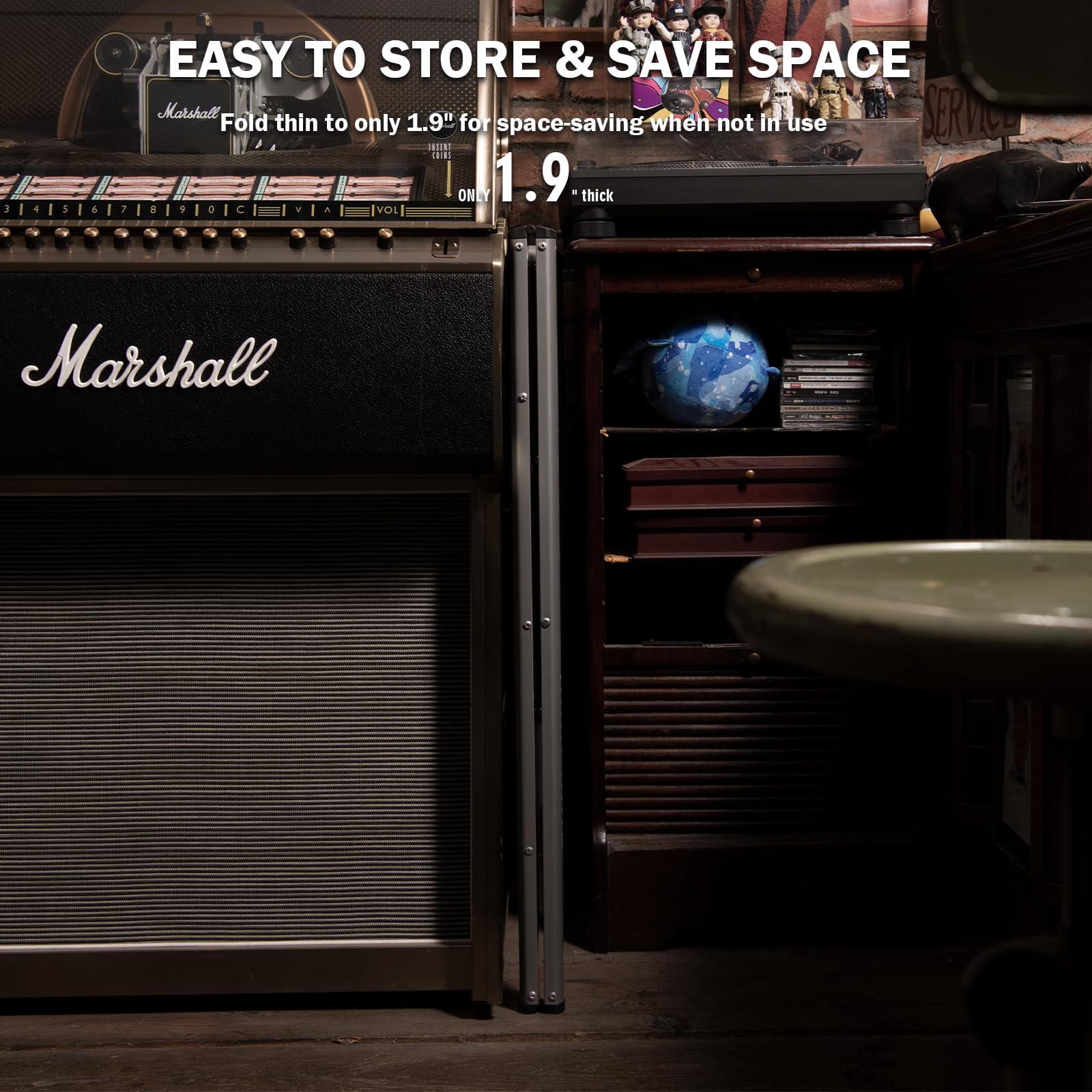 Gonaar 3-Step Ladder – Sturdy Foldable Steel Ladder with Wide Anti-Slip Pedals, Lightweight Portable Step Stool for Home, Kitchen, Library, Office (330 lbs Capacity) - Image 4