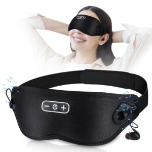 Sleep Headphones with Eye Mask – Wireless Bluetooth Headband for Sleeping – Ultra-Thin Speakers, Built-In White Noise, Noise Blocking, Perfect for Side Sleepers, Meditation, Travel